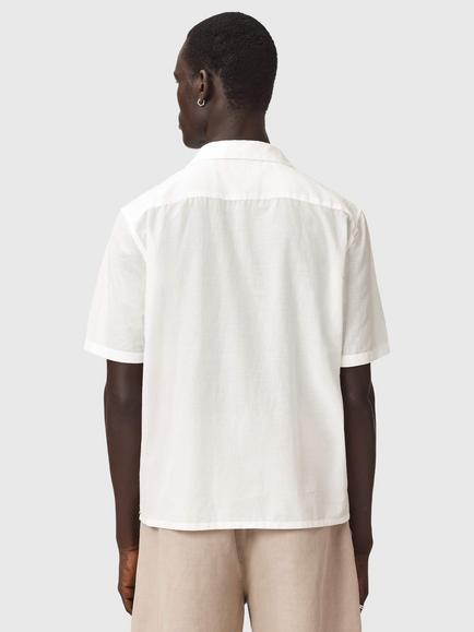 AllSaints Monument Short Sleeve Cotton Shirt, White - view 2, White
