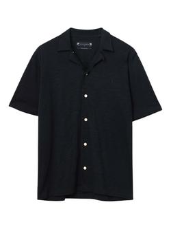 AllSaints Robson Cotton Shirt, Black