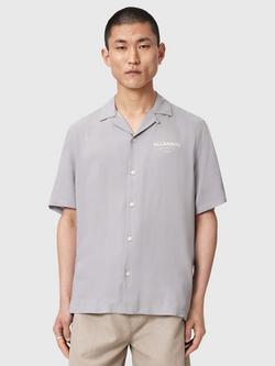 AllSaints Short Sleeve Shirt containing LENZING™ ECOVERO™, Grey