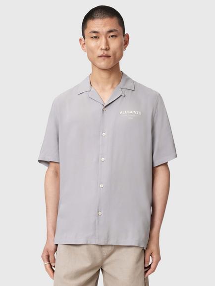 AllSaints Short Sleeve Shirt containing LENZING™ ECOVERO™, Grey