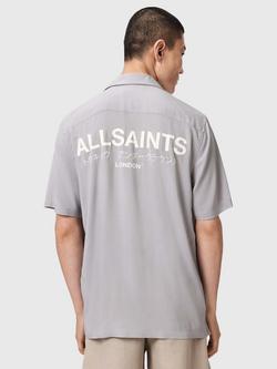 AllSaints Short Sleeve Shirt containing LENZING™ ECOVERO™ - view 2, Grey