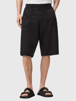 AllSaints Echo Relaxed Fit Shorts, Orca Black