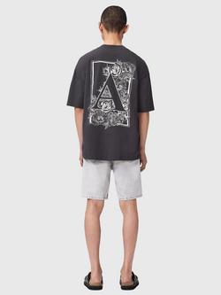 AllSaints Lenny Denim Shorts - view 2, Grey