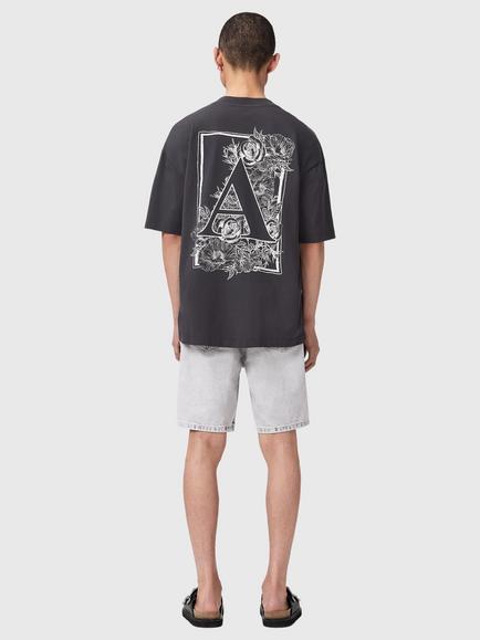 AllSaints Lenny Denim Shorts - view 2, Grey