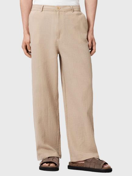 AllSaints Taiko Cotton Trousers, Beige