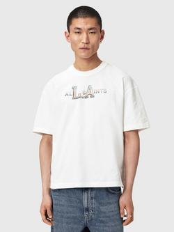 AllSaints Angelino Boxy Graphic T-Shirt, Chalk White, Chalk White