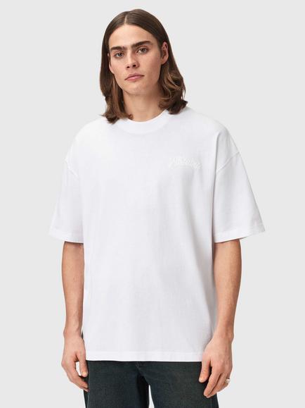 AllSaints Odyssey Oversized Crew T-Shirt, Optic White