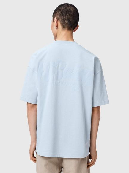 AllSaints Odyssey Oversized Crew T-Shirt - view 2, Salton Blue