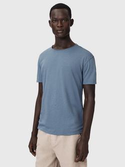 AllSaints Figure Raw Edge T-Shirt, Waved Blue, Waved Blue