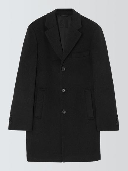 John Lewis Wool Rich Epsom Coat, Navy, Charcoal