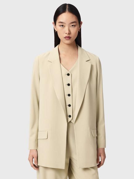 AllSaints Aleida Lightweight Tri Blazer, Green, Green
