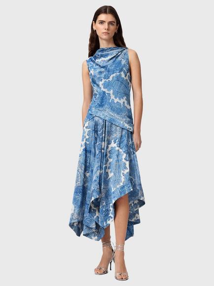AllSaints Prue Floral Dress, Blue, Blue