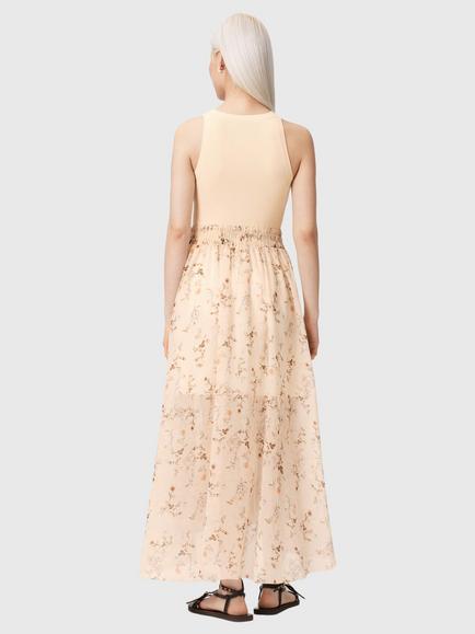 AllSaints Zenia Floral Fit and Flare Dress containing LENZING™ ECOVERO™ Viscose, White - view 2, White
