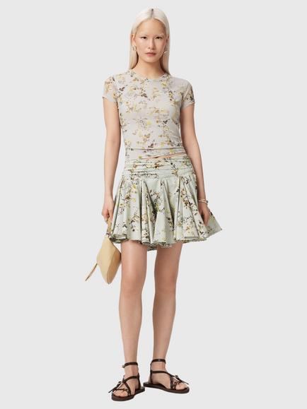 AllSaints Tulip Mini Skirt, Carmel Stem Green, Carmel Stem Green