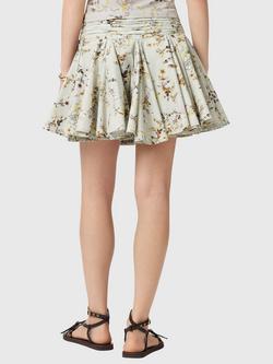 AllSaints Tulip Mini Skirt, Carmel Stem Green - view 2, Carmel Stem Green