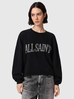 AllSaints Dash Lila Sweatshirt, Washed Black, Washed Black