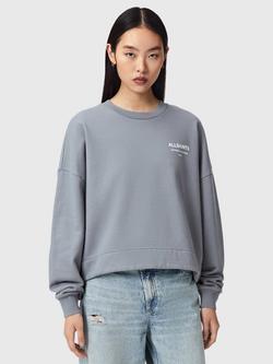 AllSaints Dreamer Lila Sweatshirt, Quarry Blue, Quarry Blue