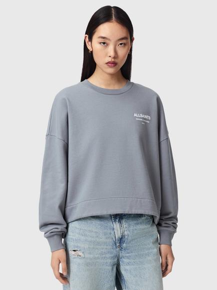 AllSaints Dreamer Lila Sweatshirt, Quarry Blue, Quarry Blue