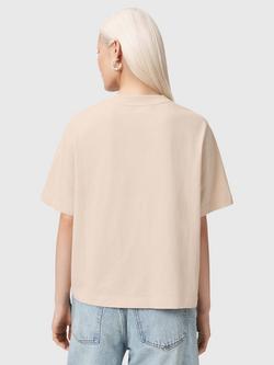 AllSaints Ella Lisa Cotton Beaded T-Shirt, Black - view 2, Dove White
