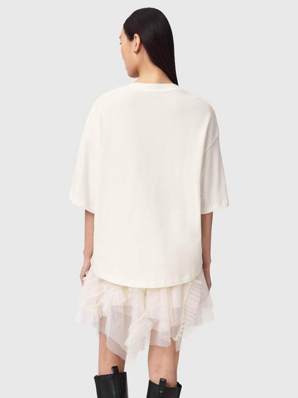 AllSaints Icon Amelie Oversized T-Shirt - view 2, Optic White