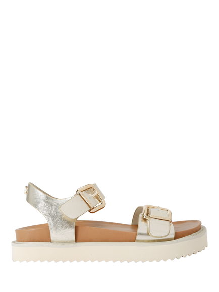 Carvela Lenora Footbed Sandals, Gold, Gold