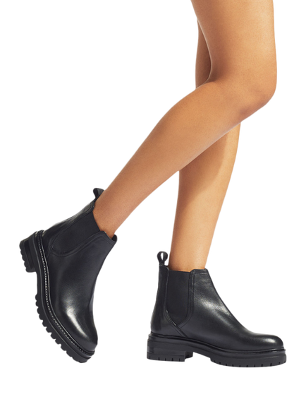 KG Kurt Geiger Tasha Leather Ankle Boots, Black - view 2, Black