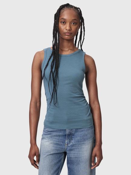 AllSaints Katarina Sleeveless Tank Top, Blue Mid, Blue Mid