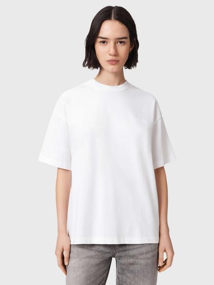 AllSaints Mabel Etta Oversized T-Shirt, Optic White, Optic White