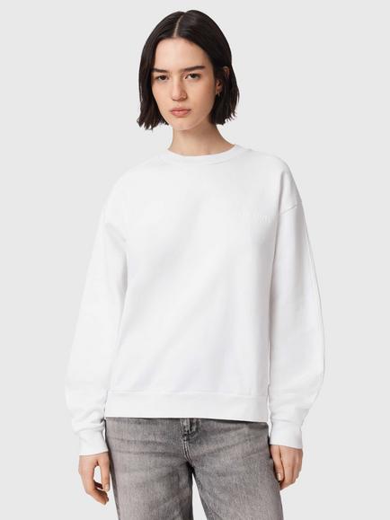 AllSaints Mabel Oversized Sweatshirt, Optic White, Optic White