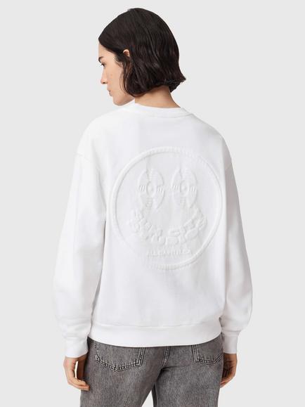AllSaints Mabel Oversized Sweatshirt, Optic White - view 2, Optic White