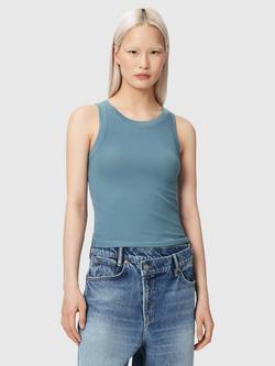 AllSaints Rina Ribbed Tank Top, Captain Blue