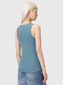 AllSaints Rina Ribbed Tank Top - view 2, Captain Blue