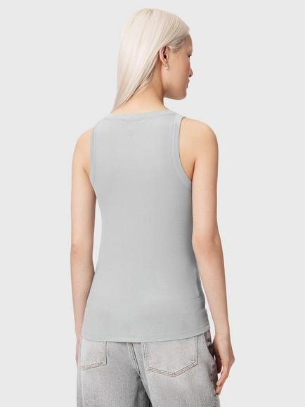 AllSaints Rina Ribbed Tank Top - view 2, High Rise Blue
