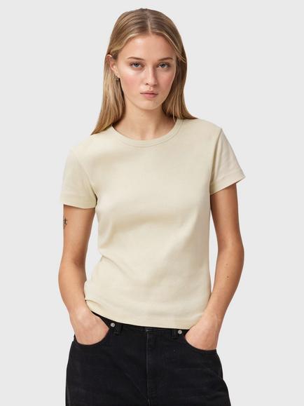 AllSaints Stevie Pure Organic Cotton T-Shirt, Haze Green