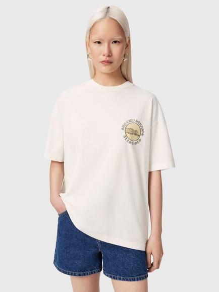 AllSaints Sun City Etta T-Shirt, Egret White, Egret White