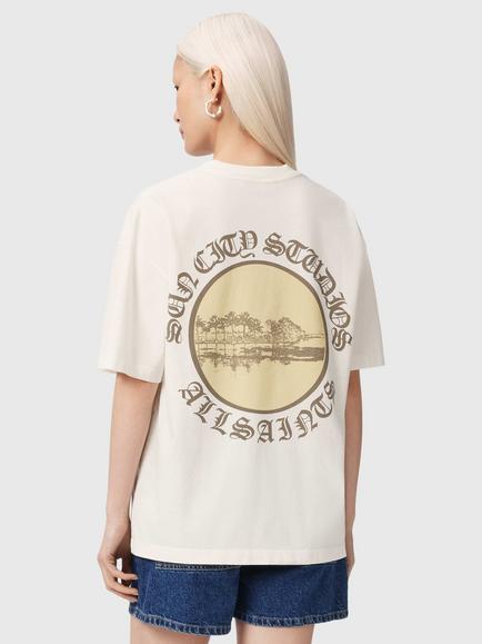 AllSaints Sun City Etta T-Shirt, Egret White - view 2, Egret White