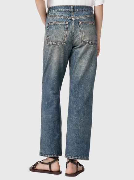 AllSaints Ida Straight Leg Denim Trousers, Blue - view 2, Blue