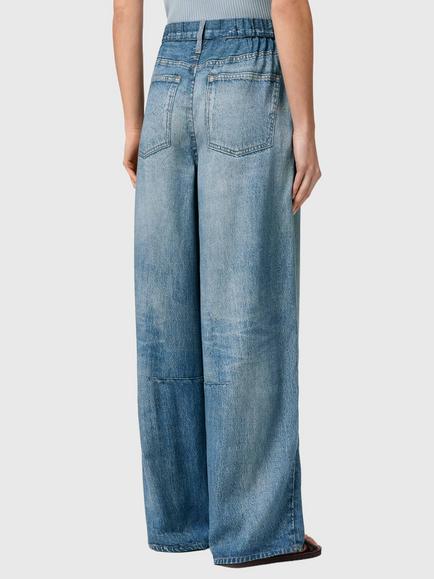 AllSaints Jett High Rise Jeans containing TENCEL™ Lyocell, Illusion Indigo - view 2, Illusion Indigo
