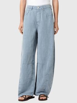 AllSaints Jett High Rise Trousers containing TENCEL™ Lyocell, Light Blue, Light Blue