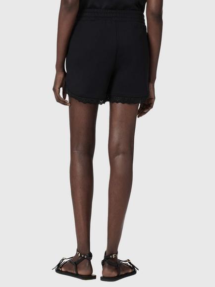 AllSaints Lele Lace Hem Shorts - view 2, Black