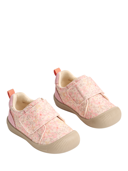 WHEAT Baby Kei Floral Pre-Walker Trainers, Coral - view 2, Coral