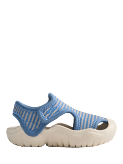 WHEAT Baby Striped Summer Sandals, Mid Blue, Mid Blue