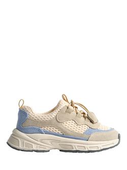 WHEAT Kids' Arthur Suede and Mesh Trainers, Eggshell, Eggshell