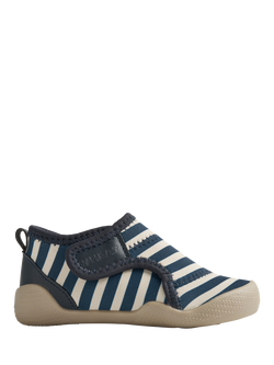 WHEAT Kids' Striped Slip On Beach Shoes, Indigo, Indigo