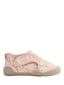 WHEAT Kids' Floral Flat Beach Shoes, Ivory/Pink, Ivory/Pink