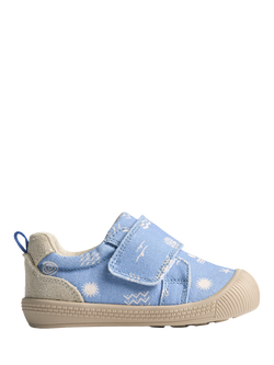 WHEAT Kids' Kei Canvas Pre-Walker Trainers, Blue/Multi, Blue/Multi