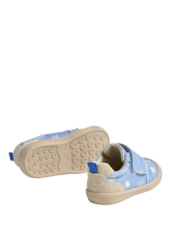 WHEAT Kids' Kei Canvas Pre-Walker Trainers, Blue/Multi - view 2, Blue/Multi