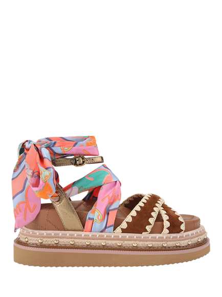 Kurt Geiger London Orson Cross Scarf Sandals, Multi, Multi