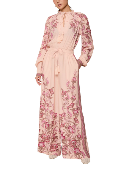 Raishma Hailey High Neck Floral Jumpsuit, Pink, Pink