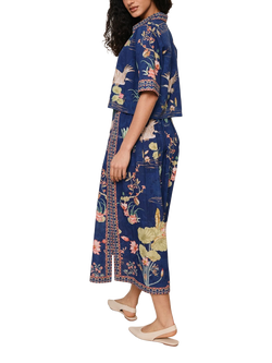 Raishma Kylie Floral Midi Skirt, Blue - view 2, Blue